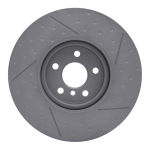Mini Cooper Clubman Brake Rotor (1) - Front - R1 Concepts - Dimpled & Slotted GeoSPEC Coated - `15-`19